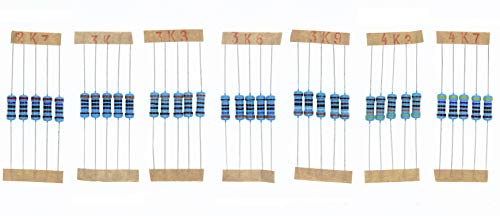 HUABAN 5PCS * 21 Valores 1W 1 Watts 1K 1K2 1K5 1K8 2K 2K2 2K4 2K7 3K 3K3 3K6 3K9 4K3 4K7 5K1 5K6 6K2