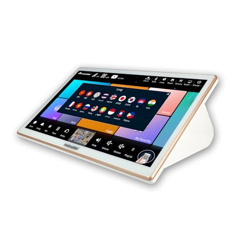 Image of 2026 New Inandonkod Karaoke Machine,18.5 Inch Touch Screen,Free Cloud Download Songs All in One Karaoke System with Mic, KTV Singing,Chinese Karaoke Player,YouTube APP Online Play (4T White)