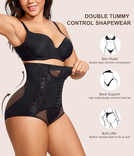 URSEXYLY Tummy Control Shapewear for Women Faja Body Shaper Breathable High Waisted Butt Lifting Panties4