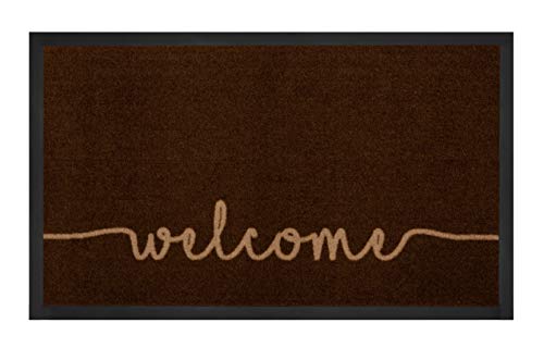 Hanse Home Printy Doormat for Indoor and Outdoor Use 45 x 75 cm, Dirt Trapper Mat, Cosy Welcome with Lettering