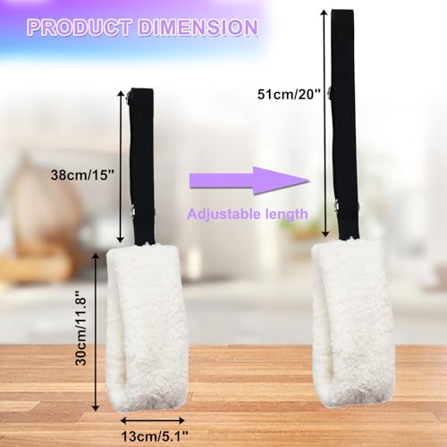 adjustable pilates fuzzies straps - premium plush cuffs for pilates cadillac reformer pilates equipment for home and studio provides comfort stability and support during workouts