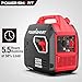 4400-Watt Dual Fuel Portable Inverter Generator, PowerSmart Gas Powered, CO-Sensor, Lightweight & Quiet for Home Use and Emergency Backup, Camping, EPA Compliant