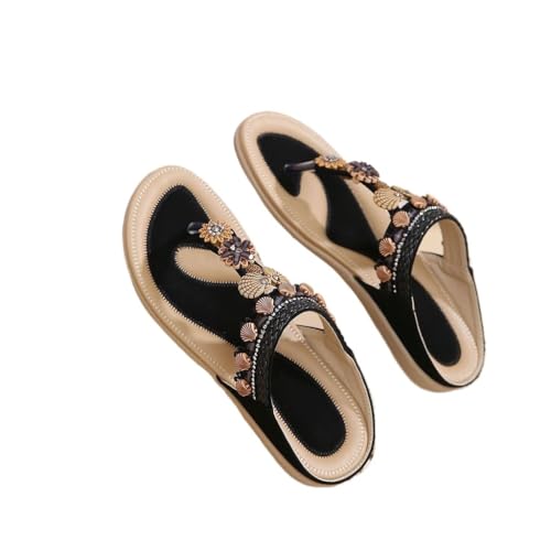 HBJWOV Bohemian Handmade Flower Toe Sandals for Women's Versatile Slippers2