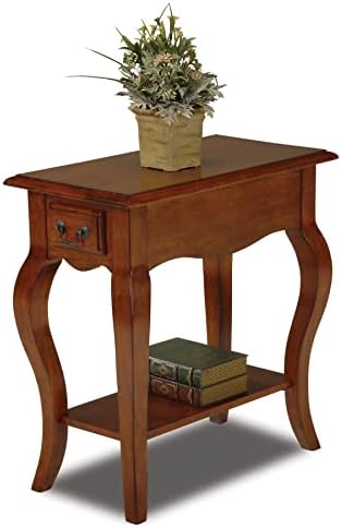 Leick Home Wave End Table, 12", Brown Cherry