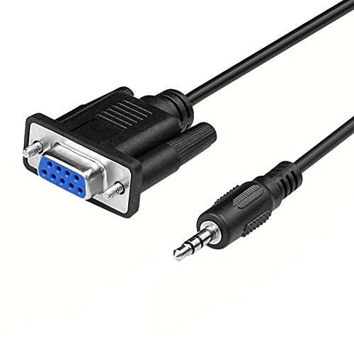 Wpeng DB9 9 Pin Female to 3.5mm Male Plug Serial Cable VGA to 1/8 inch Conversion Cable - 6FT/1.8M
