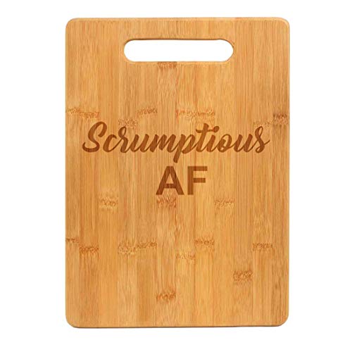 Bamboo-Wood-Cutting-Board-Scrumptious-AF-Funny Bamboo Wood Cutting Board Scrumptious AF Funny