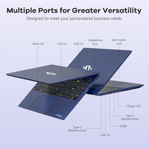 Image of NIMO 15.6 inch IPS FHD Light Gaming Laptop,AMD Ryzen 5 6600H 32GB DDR5 RAM 1TB SSD (Beat I5 /I7, 6 Cores Up to 4.5GHz) Radeon 660M GPU PC with 100W Type-C for College Students, Business