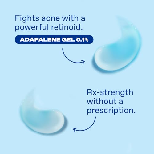 Image of Differin Acne Treatment Gel, 90 Day Supply, Retinoid Treatment for Face with 0.1% Adapalene, Gentle Skin Care for Acne Prone Sensitive Skin, 45g Pump (Packaging May Vary)