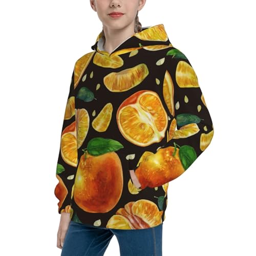 Tangerine Kid Hoodies Boys Sweatshirts Girls Pullover with Pocket2
