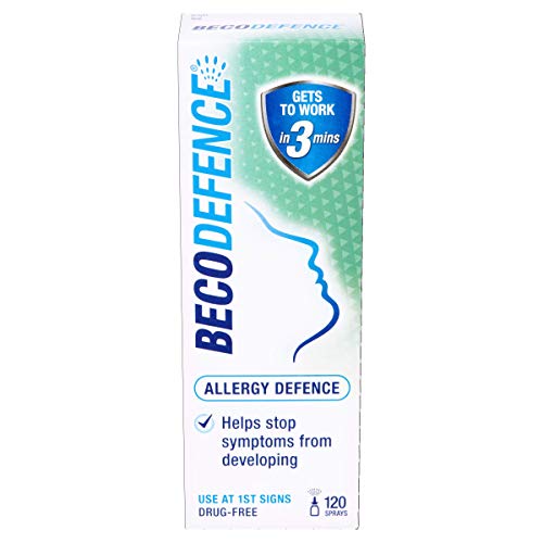 Becodefence Nasal Spray 20ml (120 Sprays) Hayfever & Allergy Protection from First Signs Works in 3 Minutes Barrier Spray Non-Drowsy Relief Drug Free