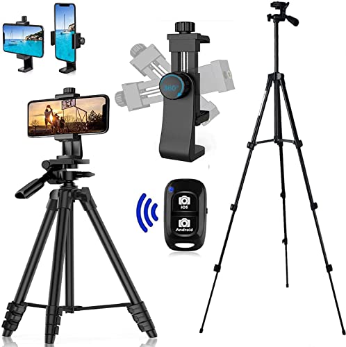 Trépied pour téléphone Portable, Support léger pour iPhone, trépied léger pour Smartphone, trépied avec Pieds pour Appareil Photo