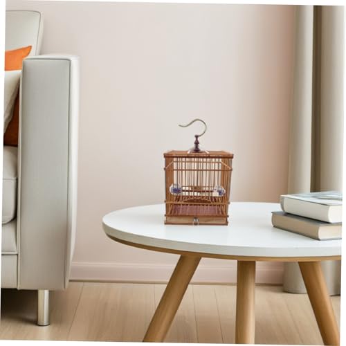 Cage à oiseaux en bambou pour chardonnerets et inséparables - 8