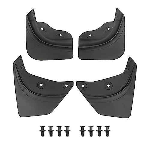 Image of Riloer Rear Front Mud Flaps Mudflaps Mudguards, Splash Guards Fender Flares Dirty Traps with Fastener Rivet Clips, 2020-2023 Compatible with Tesla Model Y