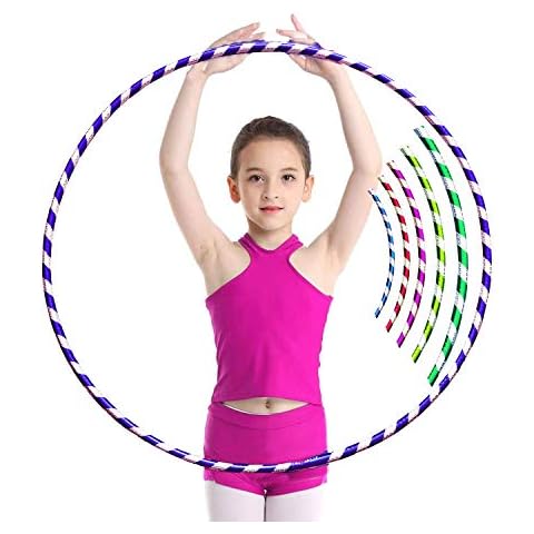 HANSON AND LANGFORD Glitter Hula Hoops - Multicolour Sporting Good - Weight Loss Games - Fitness Activity Hula Hoops - Exercise Hula Hoops for Kids & Adults (Pack of 1, Medium (50-55 cm)) Cover