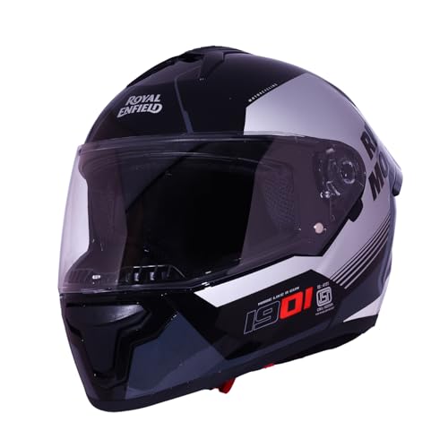 Image of Royal Enfield Override FF RIDEMORE Full Face Helmet | Spoiler & Air-Vent System | High-Impact ABS Shell | Certification: ISI & DOT | UV Treated Visor | Micrometric Buckle Stellar Blue XL