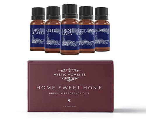 Mystic Moments Pacote básico de óleo aromaterapia - casa doce casa - 5 x 10 ml - 100 % puro