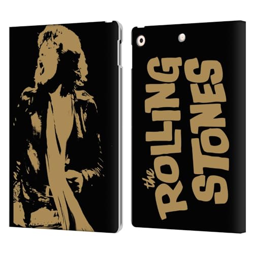 Étui Rolling Stones pour iPad 10.2 en cuir avec motif grunge Mick Jagger