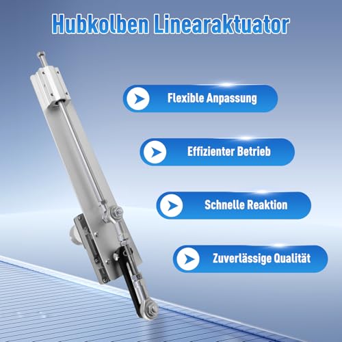 Hubkolbenmotor,Hubkolben Linearaktuator,DC 24V Einstellbarer Teleskop,Linearantrieb DIY mit Drehzahlregler,Hub 3-15cm,mit Ende Verbinder