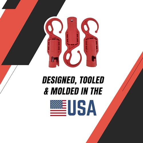 DAULT American-Made Heavy Duty Garage Storage Hooks for Milwaukee M18 Fuel Quik-lok | Updated Version for Dust Protection, Hangers | Utility Hooks | Set of 3 | Made in U.S.A. (Patented) by DAULT - Used condition - Image 4
