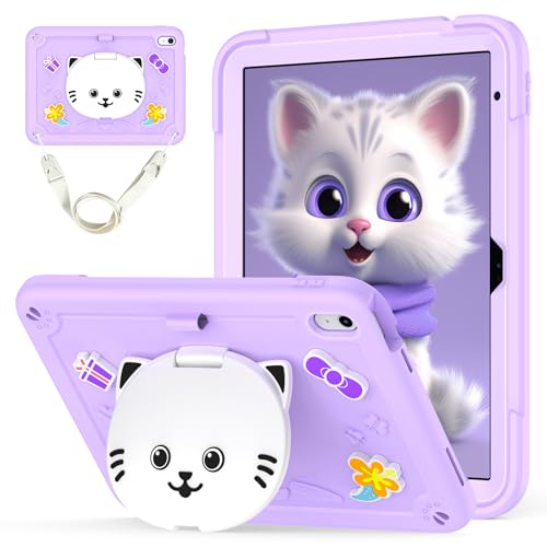Housse iPad 11e génération antichoc violette idéale pour les trajets en famille