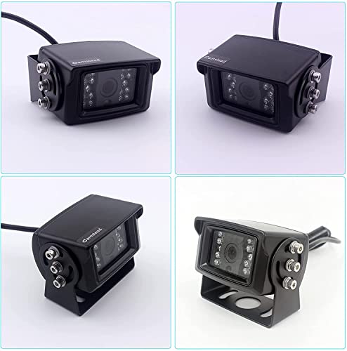 Image of 9 inch Monitor 1080P Rear View Camera System with Wired, DVR Recorder, Support 256GB SD Card, 4 Channel Input, Quad Split Screen, 1080P Backup Camera for Trucs, Trailer, Motorhome, Caravans
