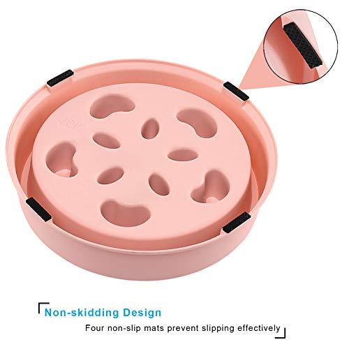 Upsky Slow Feeder Dog Bowl No Choking Slow Feeder Bloat Stop Dog Cat Food Water Bowl With Funny Pattern For Medium Small Breed & Puppies.(Set Of 2) #TOP3