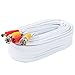 Postta BNC Video Power Cable (2 Pack 50 Feet) Video Security Camera Cable Wire with Four Connectors for CCTV DVR Surveillance System