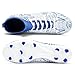 DEORUMN Mens Soccer Cleats Ultimate Youth Soccer Shoes Football Boots White