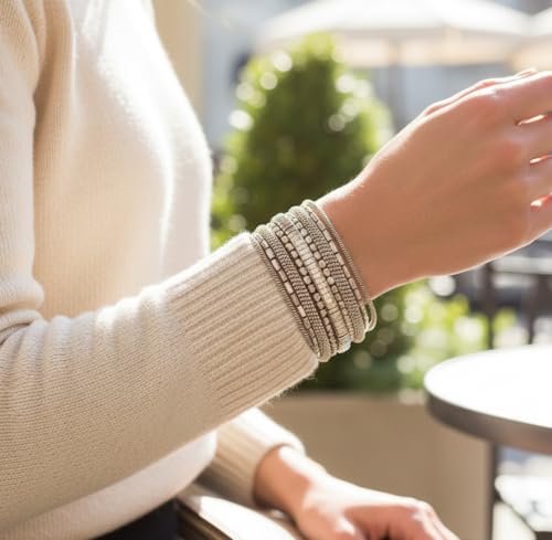 Image of Touchstone Indian Colorful Bead Bracelet Bollywood Beaten Metal Beads Openable Broad Cuff Bracelet in Gold or White Tone for Women.