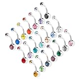 Gatuida Anillos Diseño Elegante de Acero Inoxidable de Forma de Bola Redonda y Anti-alérgico Color Aleatorio para Fiestas y Accesorios de Ropa