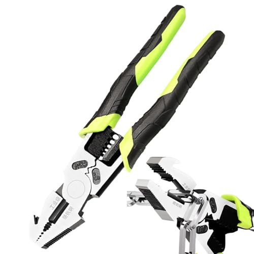 Herramienta para Pelar Cables - Crimpadora De Terminales De 23 Cm De Alta Resistencia,Pelacables para Cable,Para Trabajos Eléctricos de Electricista y Hogar, Crimpado, División, Cizallado, Sujeción y