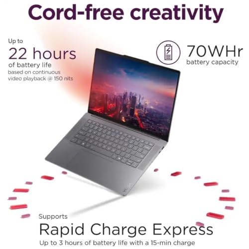 Image of Lenovo Yoga Slim 7i Aura Edition Copilot+ PC Laptop, Intel Core Ultra 7 256V, 15.3 inch 2.8K 120Hz Touchscreen, 16GB LPDDR5X RAM, 1TB SSD, Backlit Keyboard, Wi-Fi 7, Windows 11 Home, Luna Gray, EAT Cloth