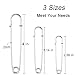 Imperdibles de Seguridad Grandes, 20 Pcs Ultra Premium Stainless Steel Safety Pins...