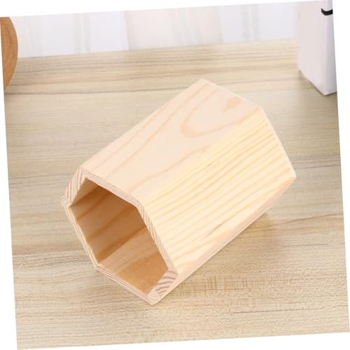 Support hexagonal pour crayons rangement bois pour école bureau et maquillage - 5