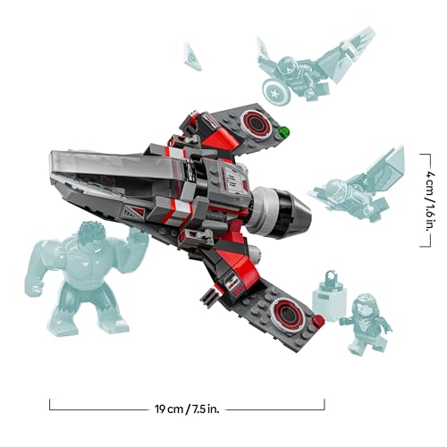 LEGO Marvel Captain America vs Hulk Rouge - Minifigurines des Avengers - Avion de Chasse à Offrir aux Enfants - Maquette de véhicule à Construire pour Les garçons et Les Filles dès 7 Ans 76292