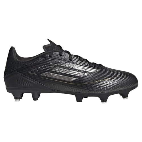 Adidas Unisex F50 League Football Boots Fg/MG Football Boots, Core Black Iron Met Gold Met, 8