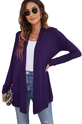 Image of Ladlop Women's Lightweight Open Front Cardigans Long Sleeve Casual Soft Drape Fall Cardigan