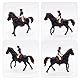 PLNVNVP Realistische Pferdefiguren,Horse-Club Figuren mit Pferd Horse-Clubs Spielset Pferd Cake Topper Tier Tortendeko Emulationelles Lernspielzeug Modell für Jungen und Mädchen Kuchen Dekorationen