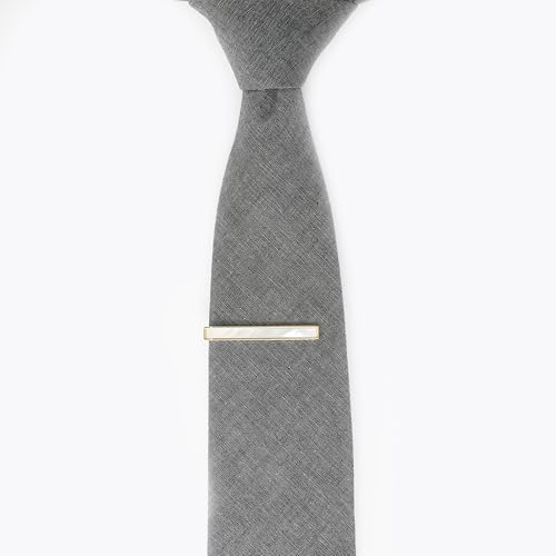 Gold Plated Mother Pearl Abalone Tie Clip In Box Father's Day Men Birthday Tie Bar Gift3