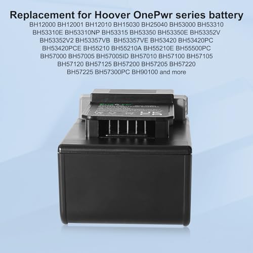 Image of 6.5Ah Replacement Battery for Hoover ONEPWR BH25040 BH15030 BH25030 BH15260PC Compatible with All Hoover OnePwr Cordless Vacuum Cleaner (BH25040)