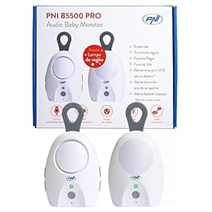 Audio Baby Monitor PNI B5500 PRO Wireless, intercom, with Night lamp, Vox and Pager Function, Adjustable Microphone Sensitivity
