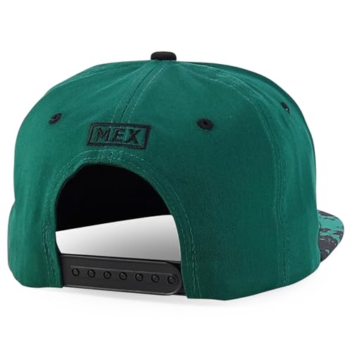 Image of Hecho En Mexico Eagle 3D Embroidered Flat Bill Snapback Cap