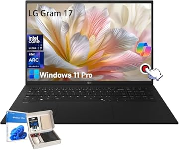 2025 Gram 17 Touchscreen Laptop - 17" WQXGA Touch Display, Intel Ultra 7 Series 2, Intel Arc Graphics, WiFi 7, Copilot+PC, Win 11 Pro, Lightweight Computer(32 GB RAM, 2 TB SSD)