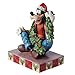 Enesco Disney Traditions Collection by Jim Shore Goofy with Christmas Garland Personality Pose Figurine- Resin Hand Painted Crafted Collectible Christmas Disney Figurines Home Decor Statue, 4.62 Inch