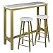 EUGAD Juego Mesa de Bar con 2 Taburetes de Bar Mesa de...