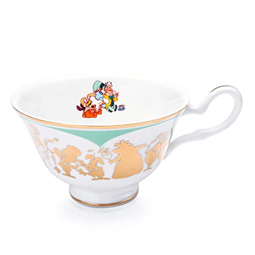 The-English-Ladies-Co-Disney-Alice-in-Wonderland-Mad-Hatter-Cup-and-Saucer-Fine-Bone-China-75--15--15-cm-Multicolor