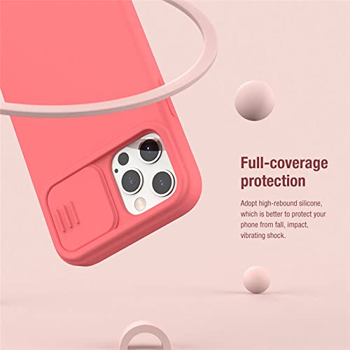 Coque silicone rouge iPhone 12 Pro Max avec cache objectif push - 4