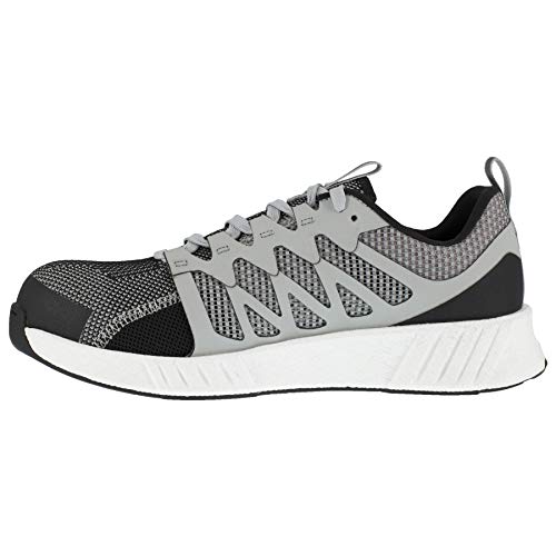 Reebok Mens Fusion Flexweave™ Work Safety Toe Athletic Industrial & Construction Shoe, Grey, 10.5 Wide US