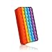 VITELAN - Astuccio pop-it, portapenne, astuccio portapenne, astuccio portapenne, astuccio adatto per la scuola, colorato per tutti i prodotti di cancelleria, arcobaleno multicolore, Penal per scuotere