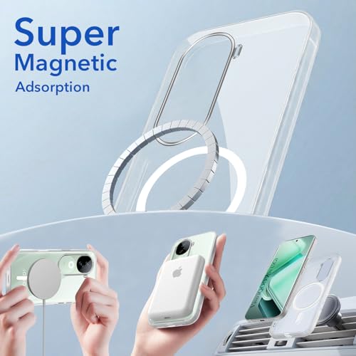 Image of Jkobi Lifetime Anti-Yellow MagSafe Compatible Clear Back Cover Case for Vivo iQOO Z9s (Sleek Hard Crystal | Shockproof and Camera Protection)